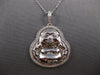 ESTATE .26CT DIAMOND 14KT WHITE GOLD 3D HAPPY SUMO WRESTLER FUN FLOATING PENDANT