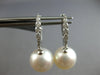 .26CT DIAMOND & AAA SOUTH SEA PEARL 18KT WHITE GOLD 3D HUGGIE HANGING EARRINGS