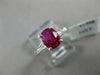 1.28CT DIAMOND & AAA RUBY 14KT WHITE GOLD 3D CLASSIC OVAL ENGAGEMENT RING #1998