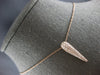 .45CT DIAMOND 14KT ROSE GOLD MULTI ROW ELONGATED TEAR DROP PAVE FLOATING PENDANT