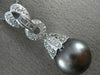ESTATE .40CT DIAMOND & AAA TAHITIAN PEARL 18K WHITE GOLD FILIGREE PENDANT #21600