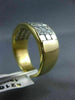 ESTATE WIDE 3.30CT PRINCESS CUT DIAMOND 18KT YELLOW GOLD ANNIVERSARY RING #21678