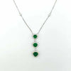 LARGE 2.97CT DIAMOND & AAA EMERALD 18KT 2 TONE GOLD PEAR SHAPE & ROUND NECKLACE