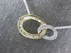 .54CT DIAMOND 14KT 2 TONE GOLD 3D ROUND & BAGUETTE DOUBLE OVAL LOVE KNOT PENDANT