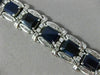 ESTATE EXTRA LARGE 32.53CT DIAMOND & AAA SAPPHIRE 14K WHITE GOLD TENNIS BRACELET