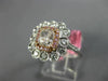 GIA WIDE 1.51CT MULTI COLOR DIAMOND 18K WHITE & ROSE GOLD FLOWER ENGAGEMENT RING