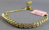 LARGE 3.23CT DIAMOND 14K YELLOW GOLD 3D CLASSIC ROUND ADJUSTABLE TENNIS BRACELET