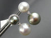 EXTRA LARGE .45CT DIAMOND & SOUTH SEA TAHITIAN PEARL 18KT WHITE GOLD 3D EARRINGS