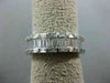 WIDE 2.93CT BAGUETTE DIAMOND 14KT WHITE GOLD 3D 3 ROW ETERNITY ANNIVERSARY RING