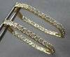 ESTATE LARGE 1.95CT DIAMOND 14KT YELLOW GOLD INSIDE OUT HEXAGON HOOP HANGING EARRINGS