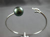 .22CT DIAMOND & TAHITIAN PEARL 18KT WHITE GOLD 3D MULTI LEAF FUN BANGLE BRACELET