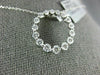 .87CT DIAMOND 18K WHITE GOLD 3D ROUND SHARE PRONG CIRCLE OF LIFE JOURNEY PENDANT