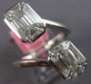 LARGE 1.36CT DIAMOND 18KT WHITE GOLD BAGUETTE CLUSTER INVISIBLE CRISS CROSS RING