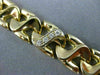 ANTIQUE WIDE .40CT DIAMOND 14KT WHITE & YELLOW GOLD SWIRL LINK BRACELET #18710