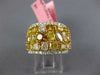 4.80CT WHITE & MULTI COLOR DIAMOND 18KT 2 TONE GOLD MULTI SHAPE ANNIVERSARY RING