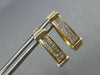 WIDE .74CT DIAMOND 14KT 2 TONE GOLD 3D PRINCESS UMBRELLA HUGGIE HANGING EARRINGS