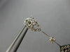 LARGE 1.88CT WHITE & CHOCOLATE FANCY DIAMOND 14KT WHITE GOLD 3D HANGING EARRINGS