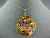 ANTIQUE 10.15CT DIAMOND & AAA GEM 14KT YELLOW GOLD 3D CIRCULAR FUN PENDANT #1971
