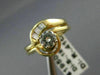 ESTATE .59CT ROUND & BAGUETTE DIAMOND 14KT TWO TONE GOLD 3D ENGAGEMENT RING #240