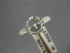 ANTIQUE .60CT DIAMOND 14KT WHITE GOLD FILIGREE SEMI MOUNT ENGAGEMENT RING #14833