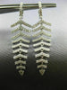 ESTATE LARGE 1.34CT DIAMOND 18KT WHITE GOLD MULTI LEAF JOURNEY HANGING EARRINGS