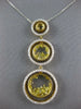 EXTRA LARGE 3.57CT WHITE & FANCY YELLOW DIAMOND 18K 2 TONE GOLD JOURNEY NECKLACE