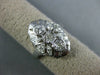 ANTIQUE WIDE .78CT DIAMOND 14KT WHITE GOLD ROUND & MARQUISE FILIGREE RING #565
