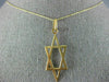 ESTATE LARGE 14KT YELLOW GOLD 3D CLASSIC STAR OF DAVID FLOATING PENDANT #535