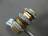 ESTATE LARGE .46CT DIAMOND 18KT WHITE & ROSE GOLD MULTI ROW PAVE FLEXIBLE RING