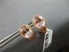 LARGE 3.45CT DIAMOND & AAA MORGANITE 14K ROSE GOLD OVAL CLIP ON HANGING EARRINGS