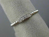 ESTATE .04CT ROUND DIAMOND 14K WHITE GOLD 3D FIVE STONE MILGRAIN BEADED FUN RING
