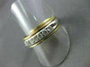 ESTATE WIDE .45CT DIAMOND 14K Y&W GOLD CHANEL SET ANNIVERSARY WEDDING RING #1285
