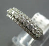 ESTATE .88CT DIAMOND 14KT WHITE GOLD ROUND 3 ROW SEMI ETERNITY ANNIVERSARY RING