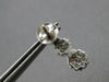 1.0CT DIAMOND 14KT WHITE GOLD 3D PAST PRESENT FUTURE JOURNEY HANGING EARRINGS