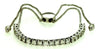 1.0CT DIAMOND 14KT WHITE GOLD SEMI ETERNITY FLEXIBLE ADJUSTABLE TENNIS BRACELET