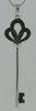 ESTATE .11CT BLACK DIAMOND 14K WHITE GOLD CLASSIC KEY TO YOUR HEART LOVE PENDANT