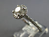 ESTATE 1.15CT DIAMOND 14KT WHITE GOLD 3D CLASSIC ROUND HALO ENGAGEMENT RING