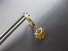 ESTATE .69CT DIAMOND 14KT YELLOW GOLD 3D FLOWER HUGGIE FUN HANGING EARRINGS