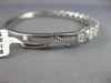 1.64CT DIAMOND 14KT WHITE GOLD MULTI FLOWER SEMI ETERNITY CUFF BANGLE BRACELET