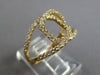 ESTATE .54CT DIAMOND 14KT YELLOW GOLD 3D CLASSIC LOVE KNOT HEXAGON FUN LOVE RING