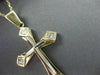 ESTATE .40CT DIAMOND 14K WHITE & YELLOW GOLD 3D PRINCESS CUT CROSS PENDANT 21597