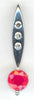 .49CT DIAMOND & AAA RUBY 14KT WHITE GOLD 3D PAST PRESENT FUTURE FLOATING PENDANT