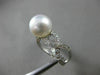 ESTATE LARGE .21CT DIAMOND 18KT WHITE GOLD 3D AAA SOUTH SEA PEARL SOLITAIRE RING