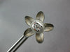 LARGE .47CT DIAMOND 18KT 2 TONE GOLD 3D CLASSIC ROSE FLOWER OVAL STUD EARRINGS
