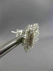 LARGE 3.18CT MULTI SHAPE DIAMOND 18K WHITE GOLD SQUARE DOUBLE HALO STUD EARRINGS