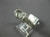 ESTATE WIDE .46CT DIAMOND 14K WHITE GOLD 2 ROW SEMI MOUNT ENGAGEMENT RING #19591
