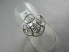ANTIQUE WIDE CIRCULAR .50CT ROUND DIAMONDS HAND CRAFTED 14KT WHITE COCKTAIL RING
