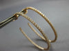 ESTATE LARGE 1.35CT DIAMOND 18KT ROSE GOLD INSIDE OUT OVAL HOOP HANGING EARRINGS