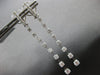 2.11CT DIAMOND 18K WHITE GOLD CLASSIC ROUND BY THE YARD CLIP ON HANGING EARRINGS