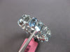 7.79CT AAA AQUAMARINE 14KT WHITE GOLD 3D CLASSIC OVAL ETERNITY ANNIVERSARY RING